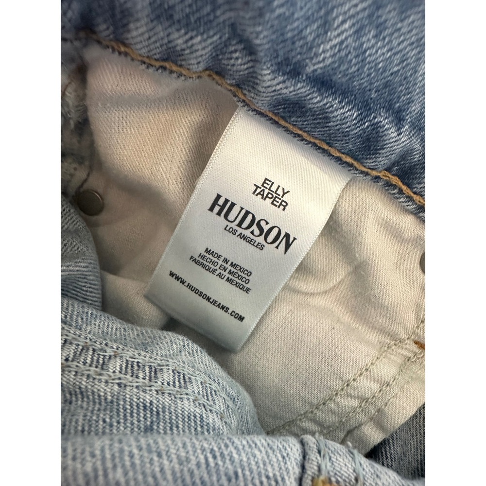 Hudson Los Angeles Elly Taper‎ Jeans Light Wash High Rise Blue Denim 25 - Picture 6 of 7